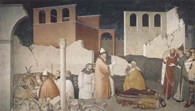 Ambrogio Lorenzetti St Sylvester Sealing thte Dragon's Mouth (mk08) China oil painting art